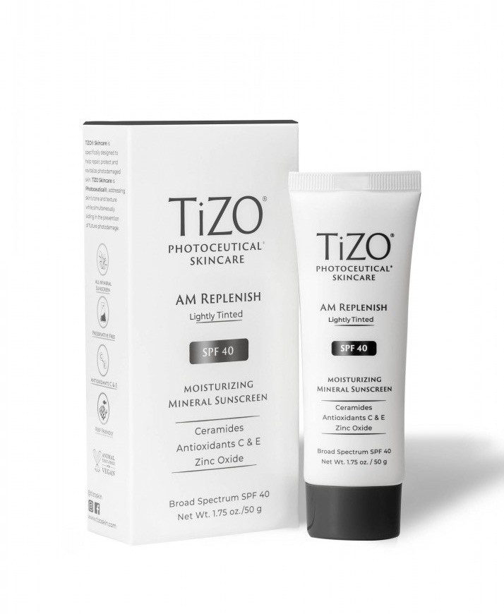 Крем дневной питательный с оттенком TiZO Photoceutical AM Replenish SPF 40 Lightly Tinted 50 мл
