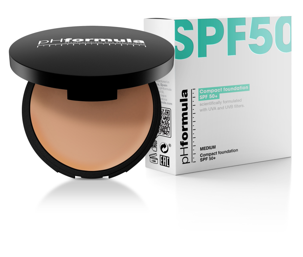 Компактное тональное средство средний тон (COMPACT FOUNDATION SPF50+) 14 г