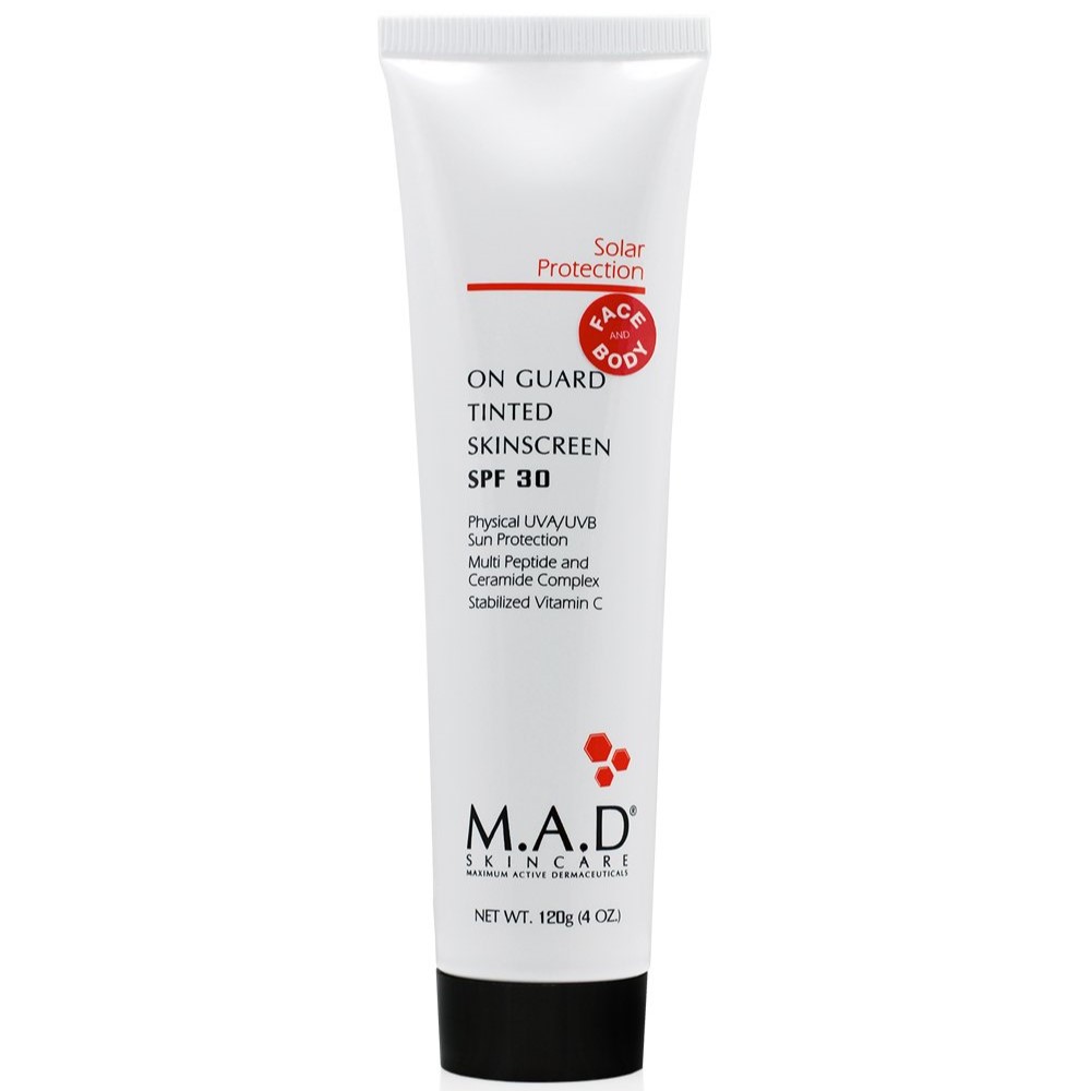 Крем защитный маскирующий для лица и тела SPF 30 M.A.D On Guard TINTED Skinscreen 120 гр