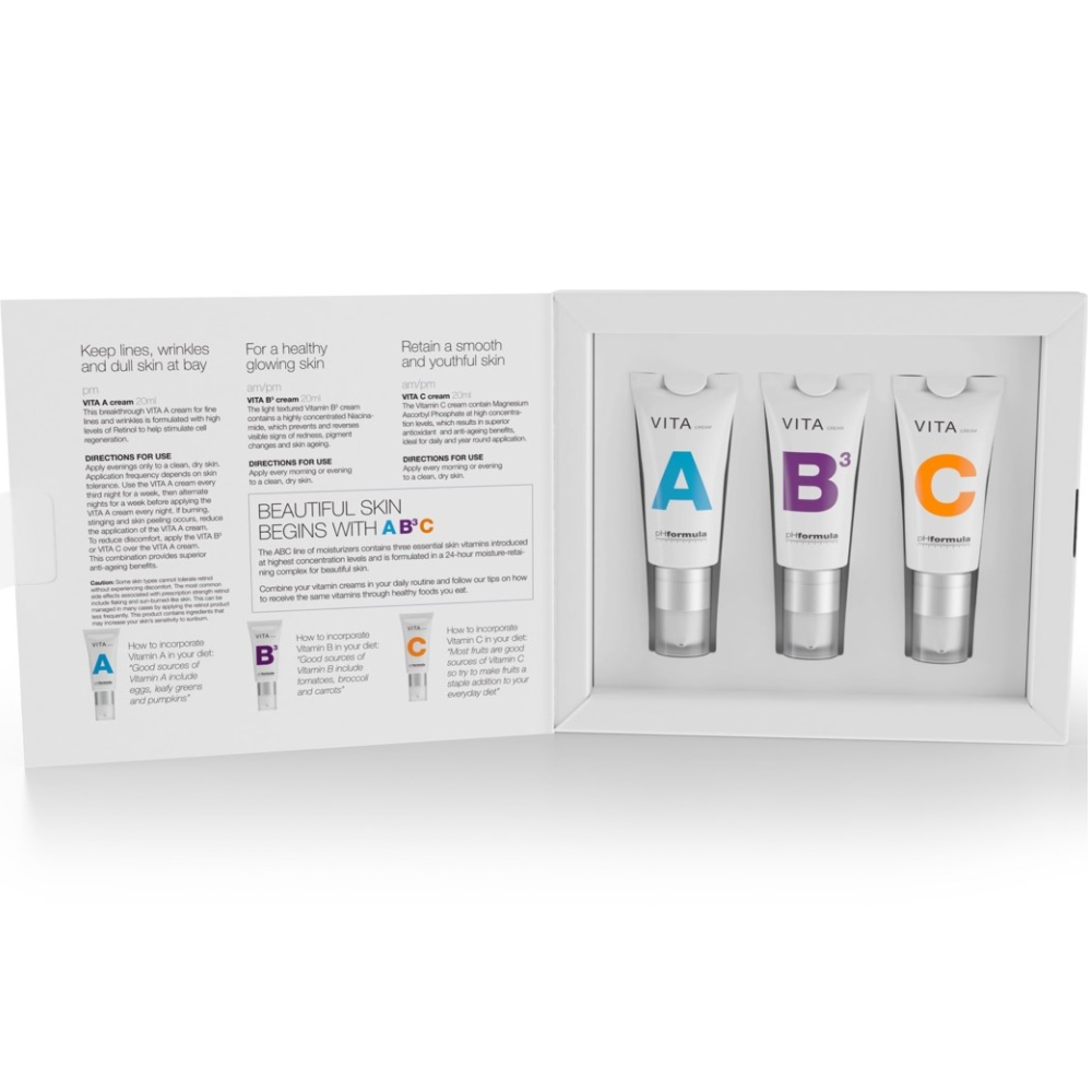 Набор кремов с витаминами А, В3, С, 24 часа pHformula ABC MINI KIT