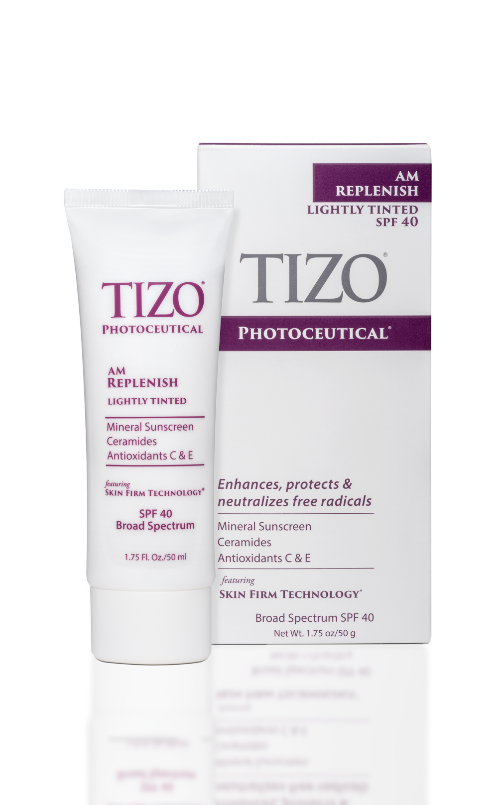 Крем дневной питательный с оттенком TiZO Photoceutical AM Replenish SPF 40 Lightly Tinted 50 мл
