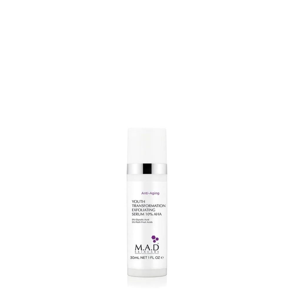 Сыворотка омолаживающая с 10% AHA кислотами M.A.D Youth Transformation Exfoliating Serum 10% AHA