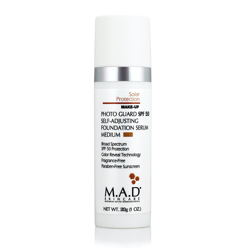 Cыворотка под макияж с SPF 50 Medium M.A.D Photo Guard SPF 50 Self Adjusting Foundation Serum Medium