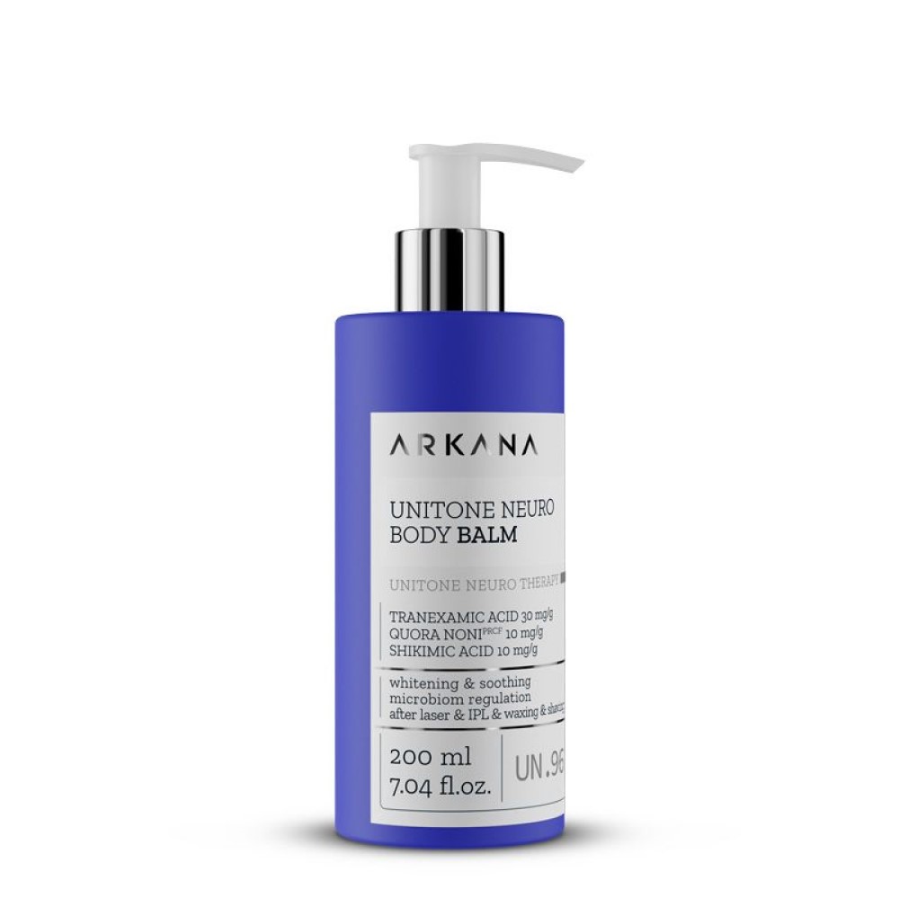 Нейробальзам осветляющий для деликатных зон тела с пептидом Arkana UniTone Neuro Body Balm 200 мл