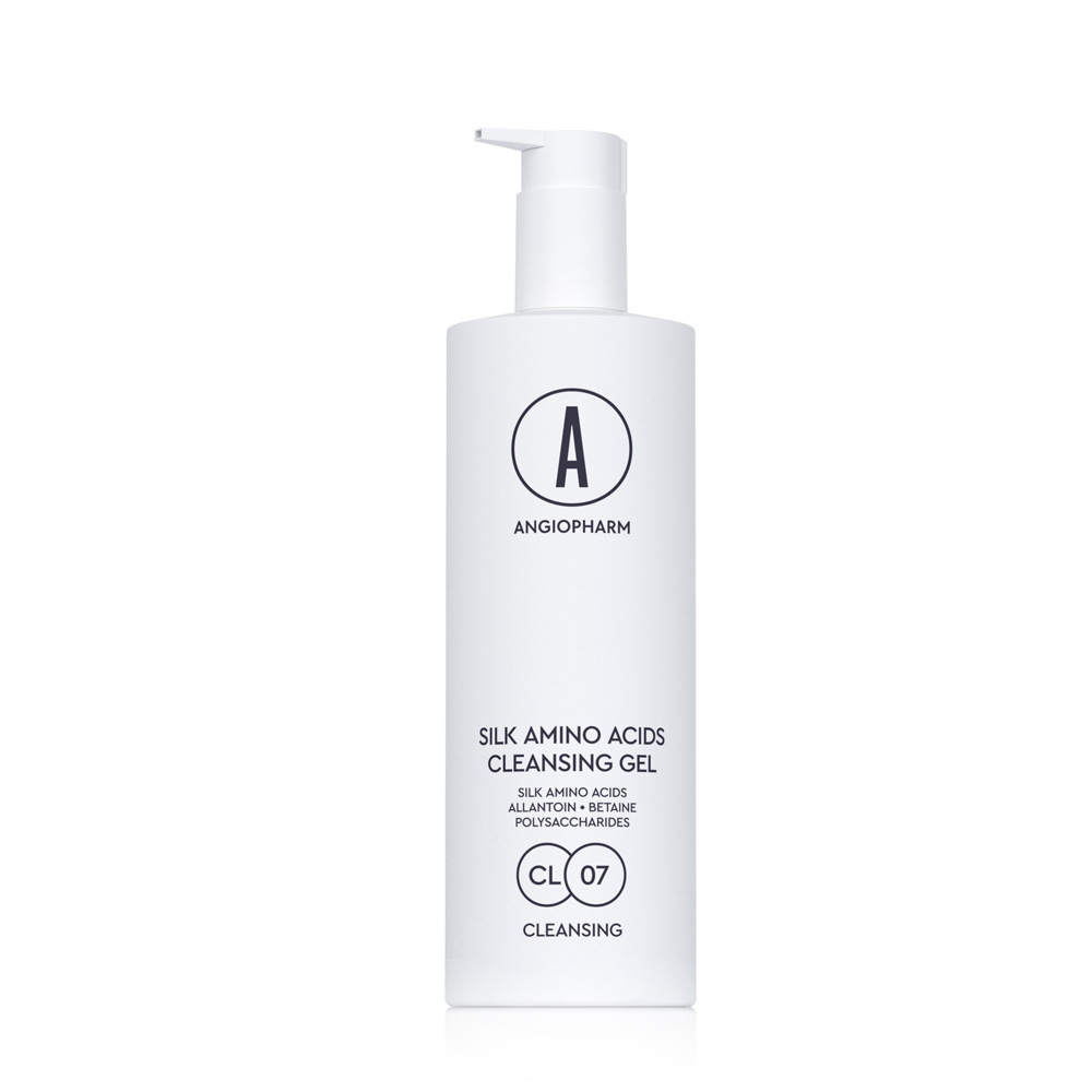 Гель для умывания с аминокислотами шелка ANGIOPHARM Silk amino acid cleansing gel 400 мл