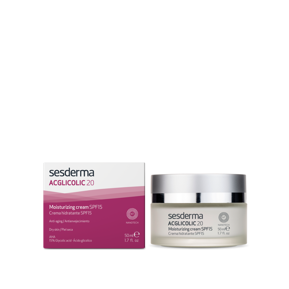Крем увлажняющий с гликолевой кислотой СЗФ 15 Sesderma ACGLICOLIC 20 Moisturizing cream SPF 15