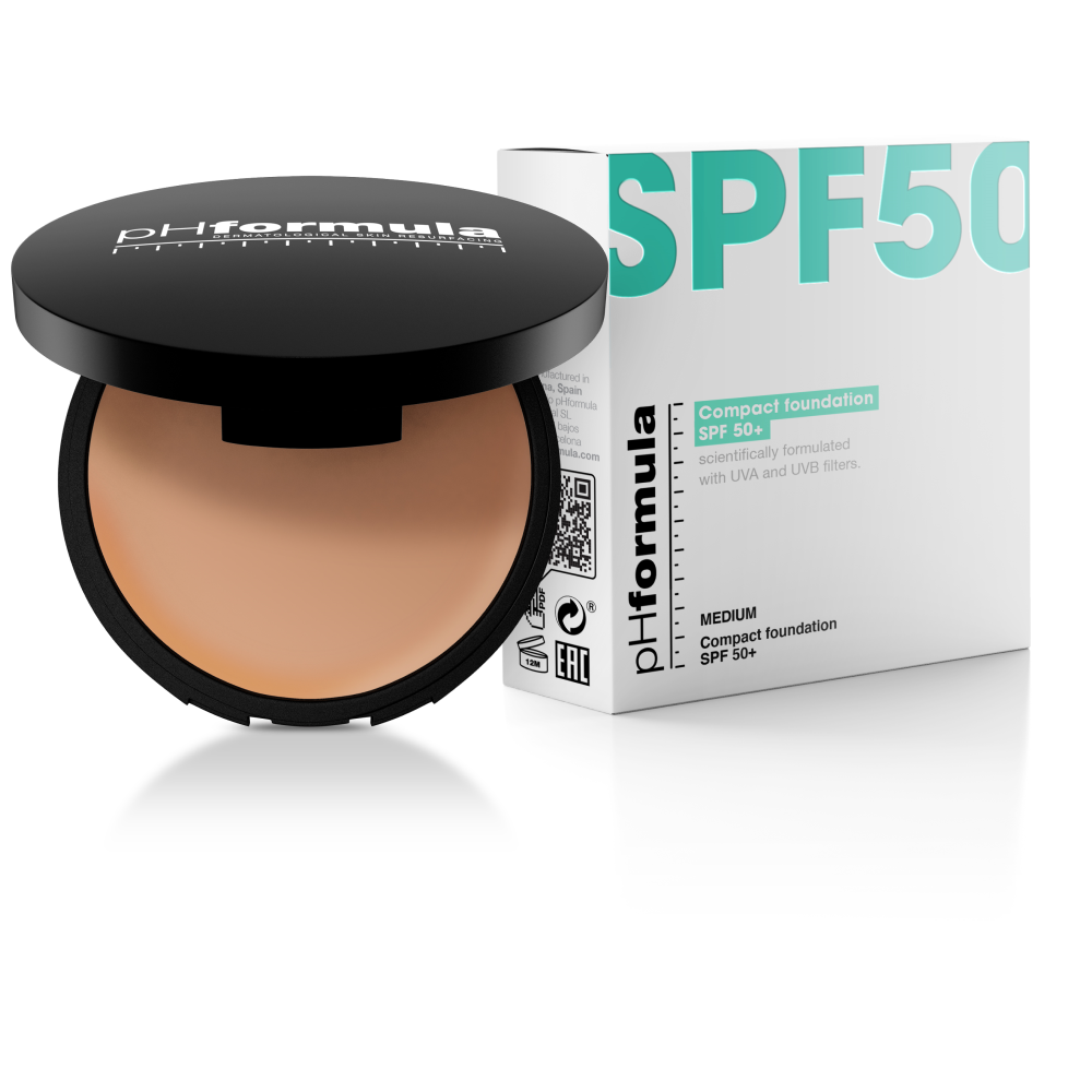 Компактное тональное средство средний тон (COMPACT FOUNDATION SPF50+) 14 г