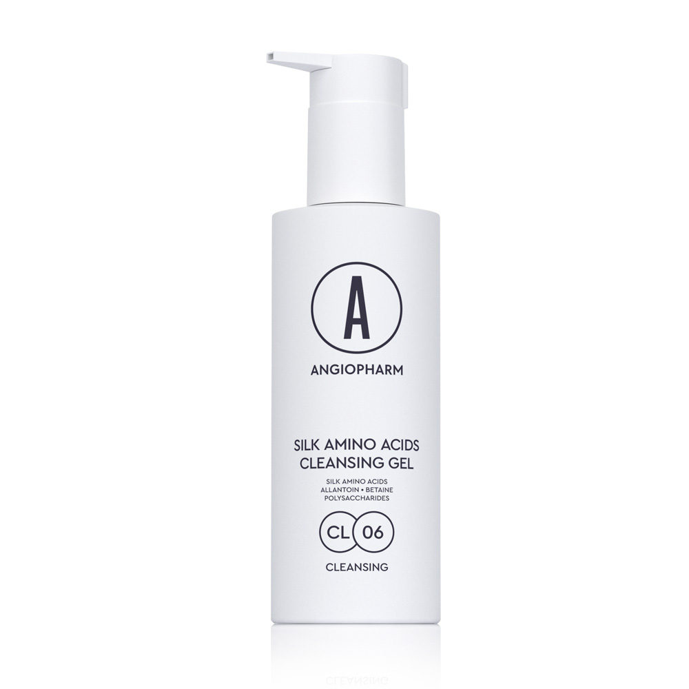 Гель для умывания с аминокислотами шелка ANGIOPHARM Silk amino acid cleansing gel
