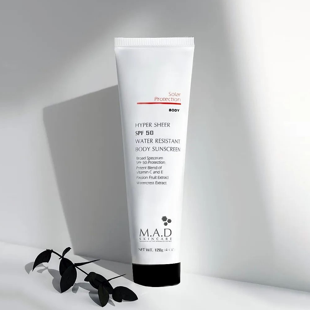 Лосьон для тела водооталкивающий SPF 50 M.A.D Hyper Sheer SPF 50 water Resistant Body Lotion