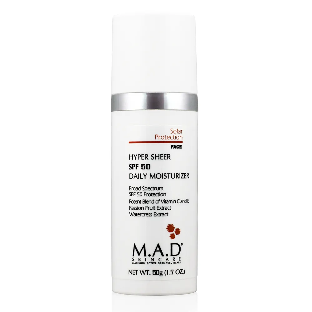 Крем-основа увлажняющий под макияж с защитой SPF 50 M.A.D Hyper Sheer SPF 50 Daily Moisturizer