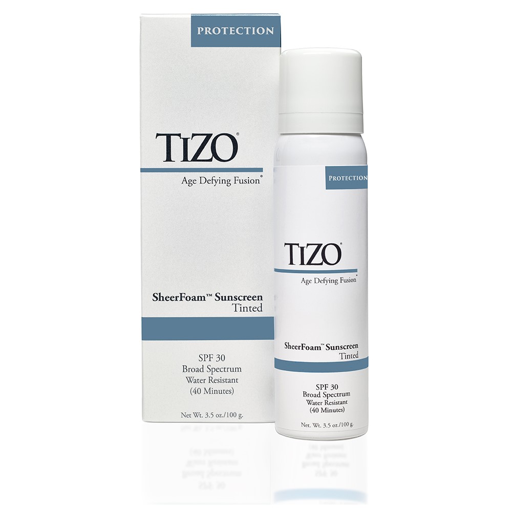 Спрей солнцезащитный для лица и тела с оттенком TiZO SheerFoam Sunscreen SPF 30 Tinted 100 гр