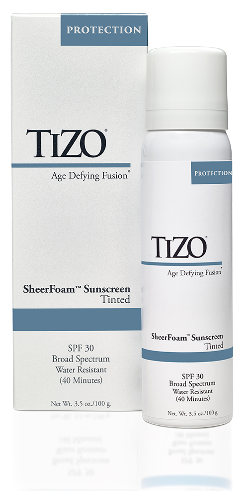 Спрей солнцезащитный для лица и тела с оттенком TiZO SheerFoam Sunscreen SPF 30 Tinted 100 гр