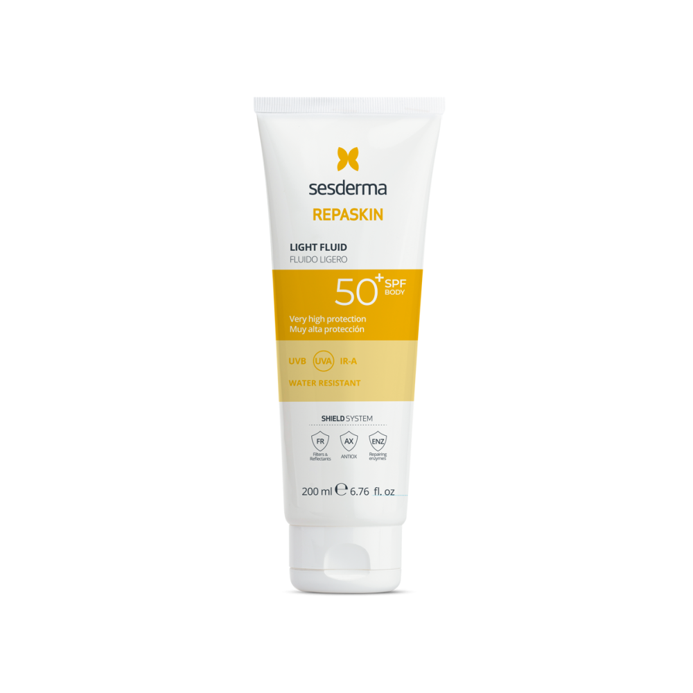 Флюид нежный солнцезащитный  для тела СЗФ 50 Sesderma REPASKIN LIGHT FLUID Body sunscreen SPF50 NEW