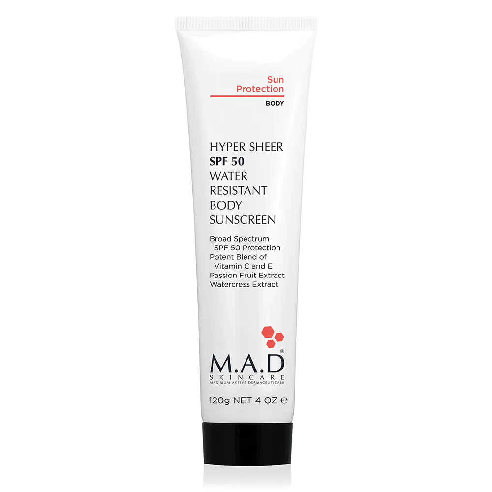 Лосьон для тела водооталкивающий SPF 50 M.A.D Hyper Sheer SPF 50 water Resistant Body Lotion