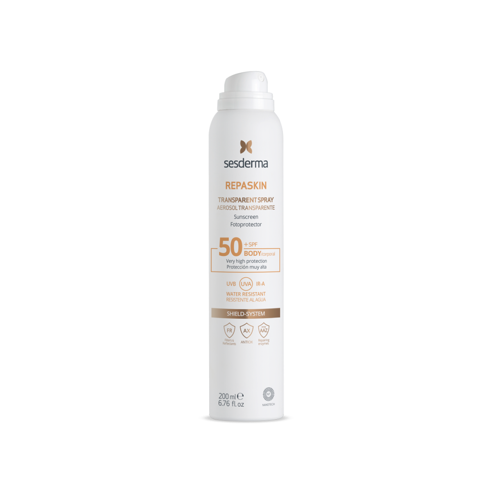 Спрей СПФ 50 прозрачный для тела СПФ 50 Sesderma REPASKIN TRANSPARENT SPRAY Body sunscreen SPF 50